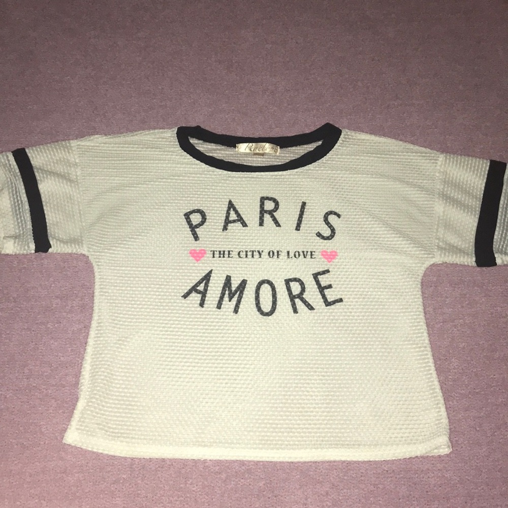 Juniors sheer short sleeve top